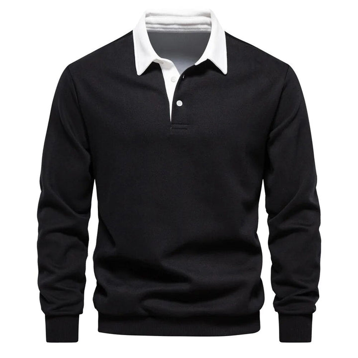 Austin | Long-Sleeved Polo Collar Sweatshirt