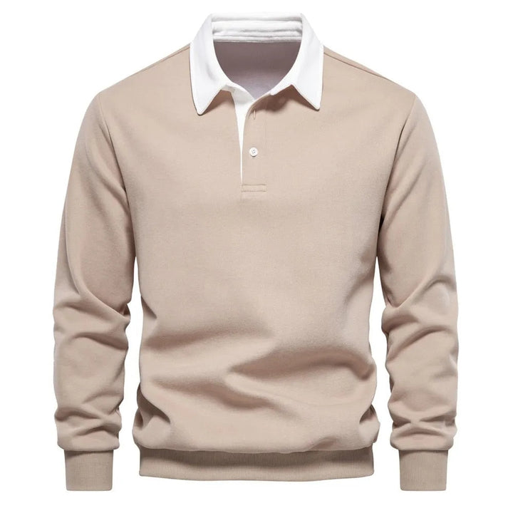 Austin | Long-Sleeved Polo Collar Sweatshirt