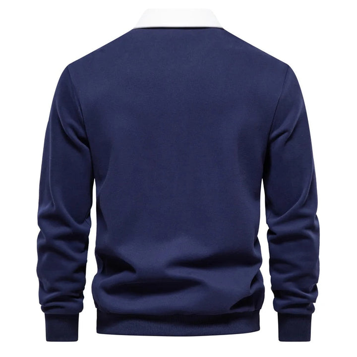 Austin | Long-Sleeved Polo Collar Sweatshirt