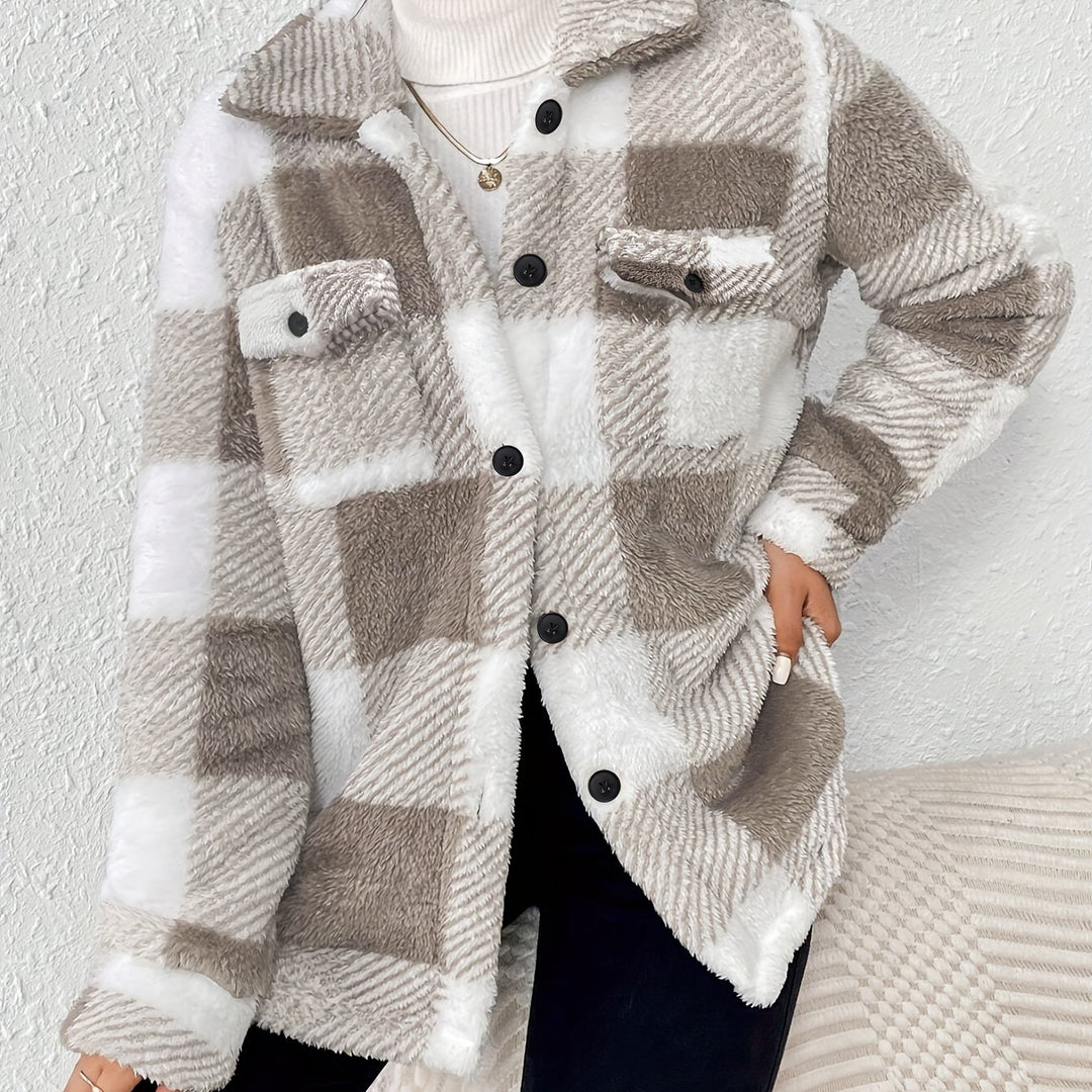 Amelia's Cozy Plaid Jacket