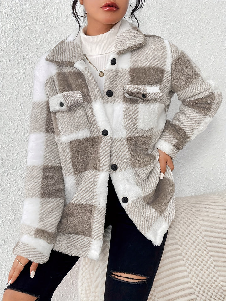 Amelia's Cozy Plaid Jacket